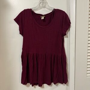 Burgundy top